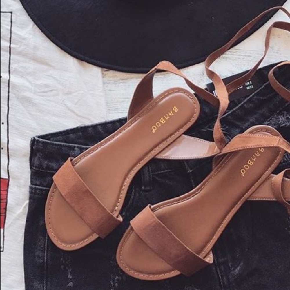 Bamboo Lace Up Sandals